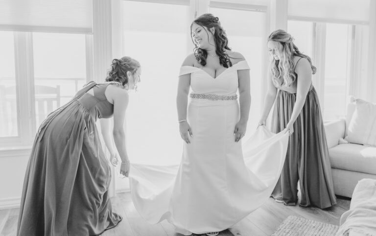a group of women in dresses