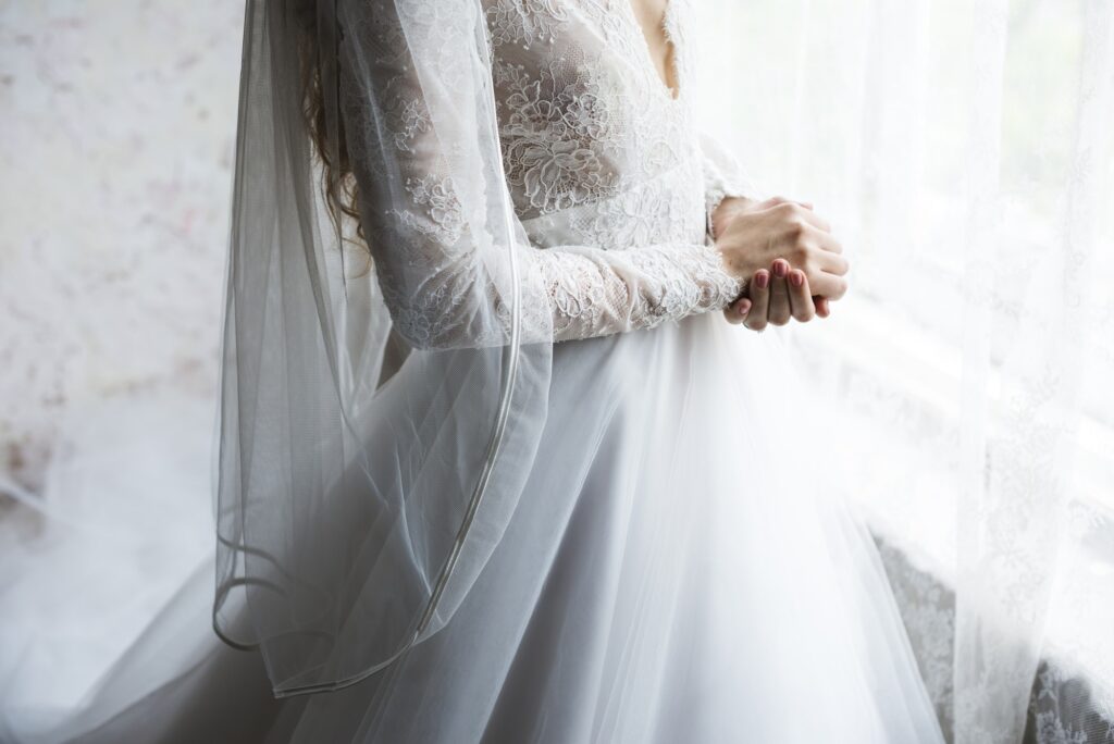 a woman in a white dress