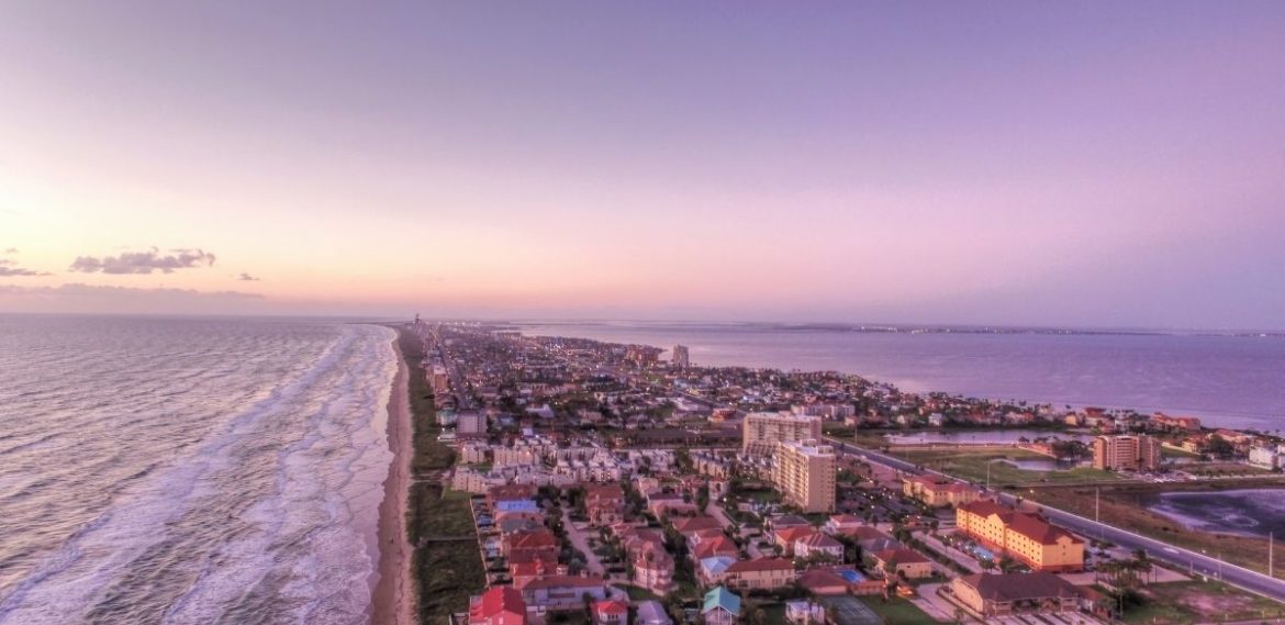 Aerial View of South Padre Island - Wedding By Wendi