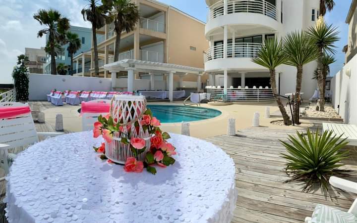 Outside view of Picaso house beach wedding venue